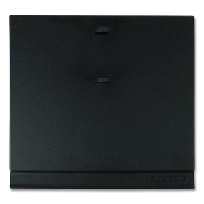 #17 Desk Calendar Base for Loose-Leaf Refill, 2 Rings, 3.5" x 6", Black