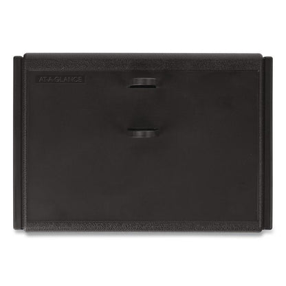 Desk Calendar Base for Loose-Leaf Refill, 2 Rings, 3" x 3.75", Black