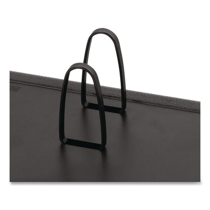 Desk Calendar Base for Loose-Leaf Refill, 2 Rings, 3" x 3.75", Black