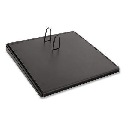 Desk Calendar Base for Loose-Leaf Refill, 2 Rings, 4.5" x 8", Black