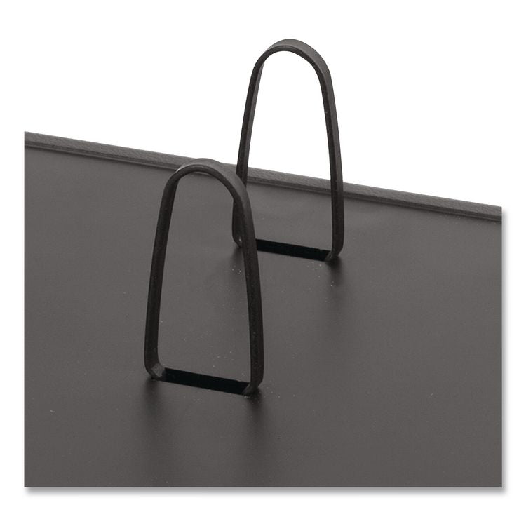 Desk Calendar Base for Loose-Leaf Refill, 2 Rings, 4.5" x 8", Black