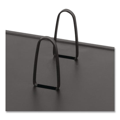 Desk Calendar Base for Loose-Leaf Refill, 2 Rings, 4.5" x 8", Black