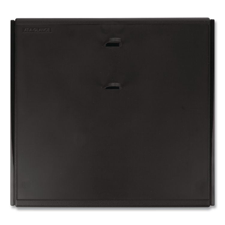 Desk Calendar Base for Loose-Leaf Refill, 2 Rings, 4.5" x 8", Black