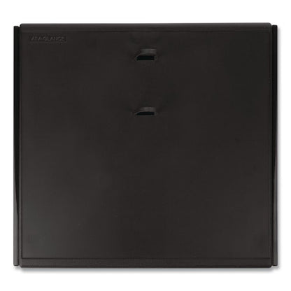 Desk Calendar Base for Loose-Leaf Refill, 2 Rings, 4.5" x 8", Black