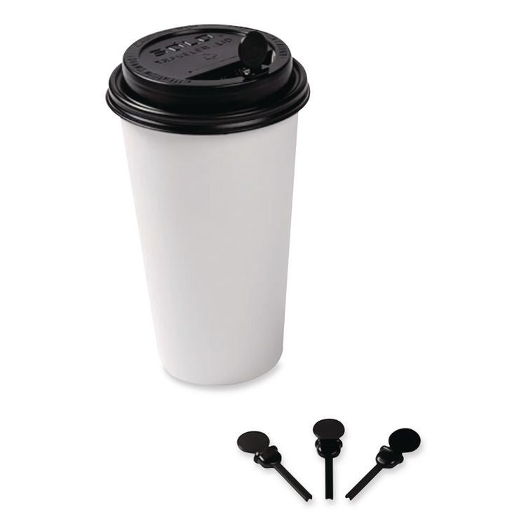 Beverage Plugs, 2", Black, 2,000/Carton