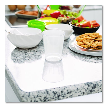 Comet Plastic Tumbler, Tall, 8 oz, Clear, 25/Pack, 20 Packs/Carton