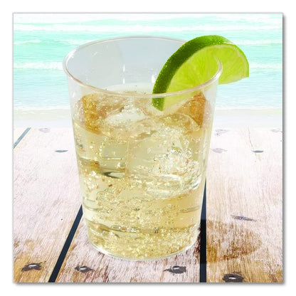 Comet Plastic Tumbler, Tall, 8 oz, Clear, 25/Pack, 20 Packs/Carton