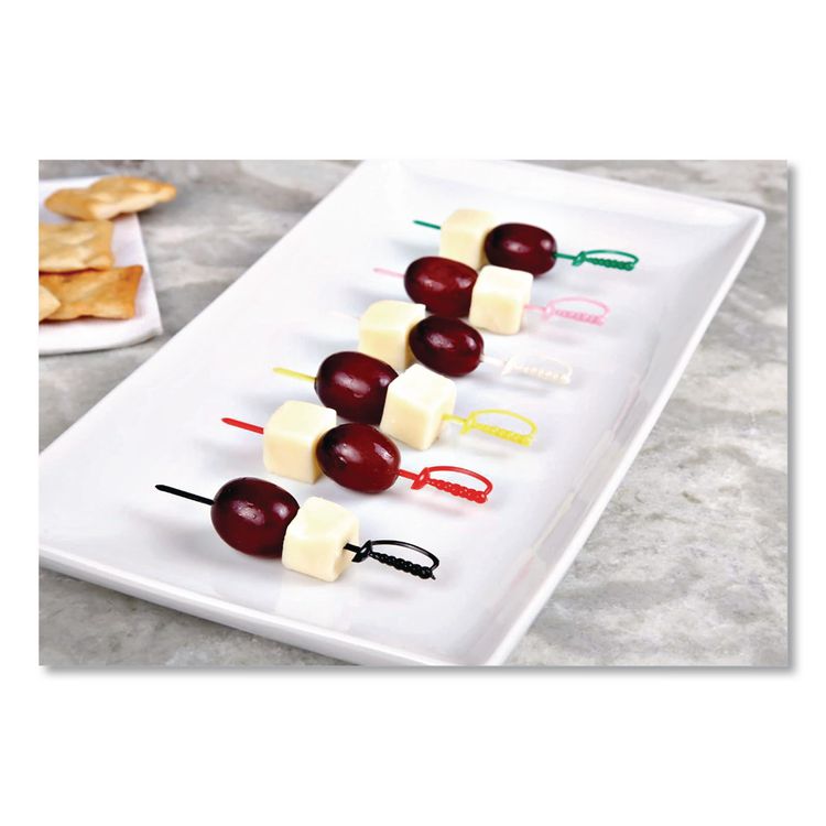 Sword Picks, Plastic, 3.25", Assorted Colors, 10,000/Carton