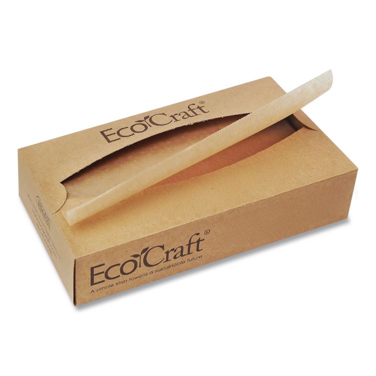EcoCraft Interfolded Dry Wax Deli Sheets, 6 x 10.75, Natural, 1,000/Box, 10 Boxes/Carton