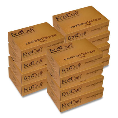 EcoCraft Interfolded Soy Wax Deli Sheets, 8 x 10.75, 500/Box, 12 Boxes/Carton