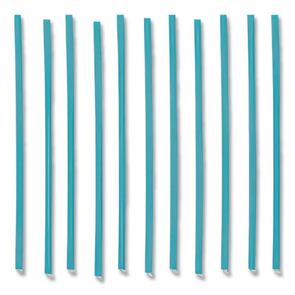 Marine Biodegradable Stir Straws, 5", PHA, Ocean Blue, 1,000/BX, 6 Boxes/Carton