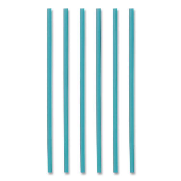 Marine Biodegradable Straws, 10.25", PHA, Ocean Blue Color, Wrapped, 250/Box, 8 Boxes/Carton
