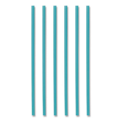 Marine Biodegradable Straws, 10.25", PHA, Ocean Blue Color, Wrapped, 250/Box, 8 Boxes/Carton