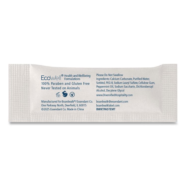Toothpaste, Peppermint, 0.15 oz Sachet, 1,000/Carton