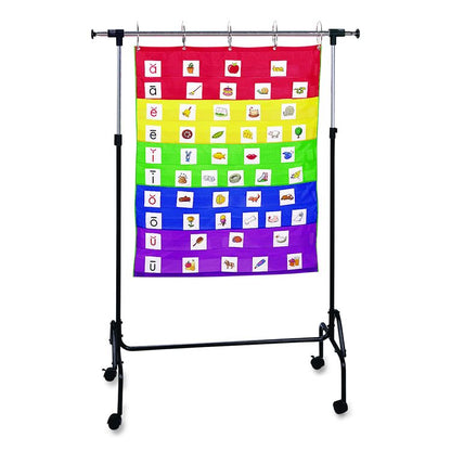 Adjustable Chart Stand, 35" to 74" w x 50" to 80" h, Black