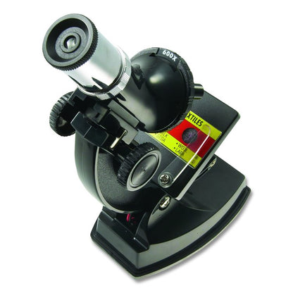 Elite Microscope, 100x/300x/600x Magnification, Simple Stage, Mirror Illuminator, Black, 21 Pieces