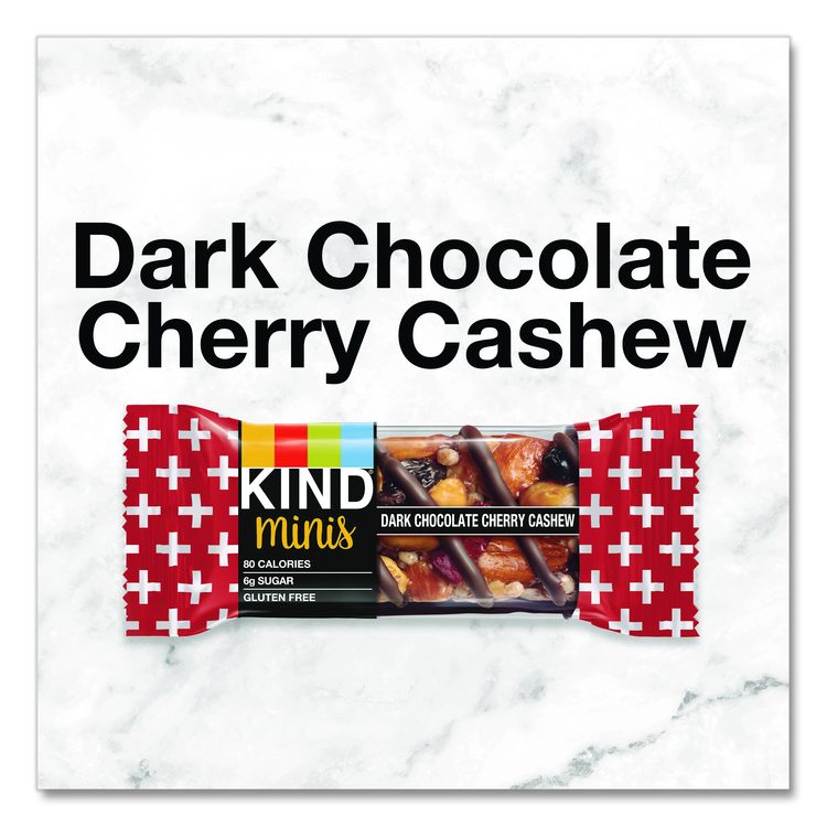 Minis Peanut Butter Dark Chocolate and Dark Chocolate Cherry Cashew Variety Pack, 0.74 oz Bar, 20/Box