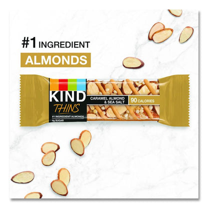 Thins Dark Chocolate Nuts and Sea Salt/Caramel Almond and Sea Salt Variety Pack, 0.74 oz Bar, 20/Box
