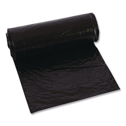 Linear Low-Density Can Liners, 60 Gallon, 0.9 mil, 38" x 58", Black, 10 Bags/Roll, 10 Rolls/Carton