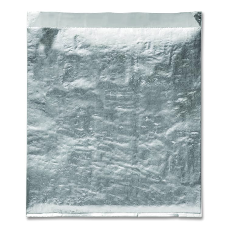 Foil Single-Serve Bags, Unlabeled Burger, 6" x 0.75" x 6.5", Silver, 1,000/Carton