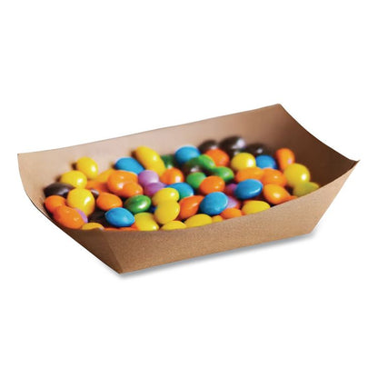 EcoCraft Food Trays, 2 lb Capacity, 6.5 x 1.63 x 1.63, Natural, Paper, 1,000/Carton