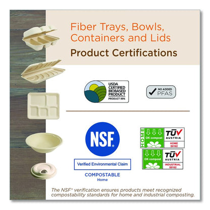Fiber Lids for Fiber Containers, 8.9 x 6.9 x 0.4, Natural, Paper, 400/Carton