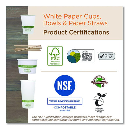 Sustainable Kraft Paper Straws, 8", 6,000/Carton