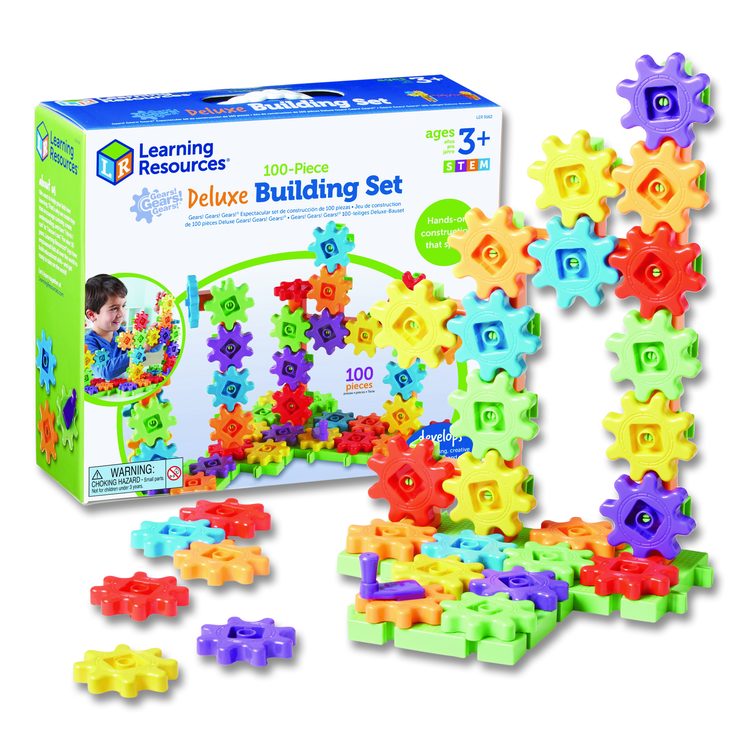 Gears! Gears! Gears! Deluxe Building Set, Grades Pre-K to 5, 100 Pieces