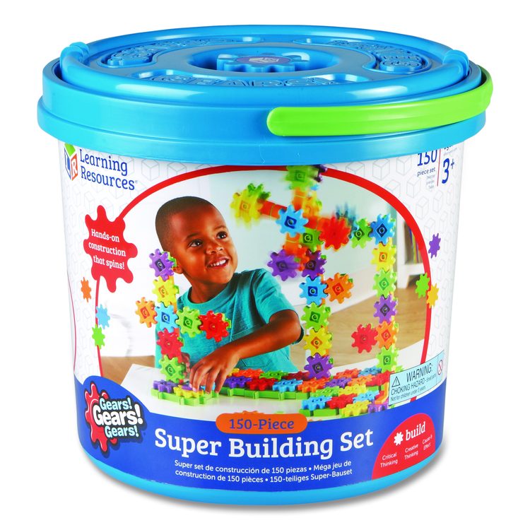Gears! Gears! Gears! Super Building Set, Grades Pre-K to 5, 150 Pieces