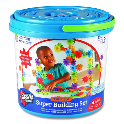 Gears! Gears! Gears! Super Building Set, Grades Pre-K to 5, 150 Pieces