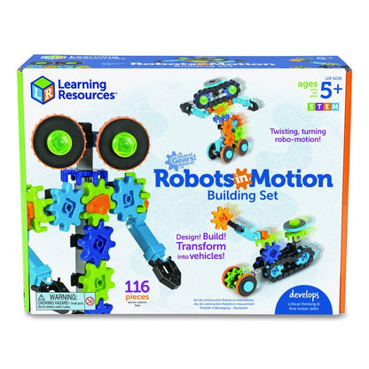 Gears! Gears! Gears! Robots in Motion Building Set, Grades K to 5, 116 Pieces