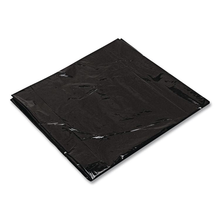Low-Density Can Liners, 60 gal, 2.4 mil, 38" x 58", Black, Flat Pack, 100/Carton