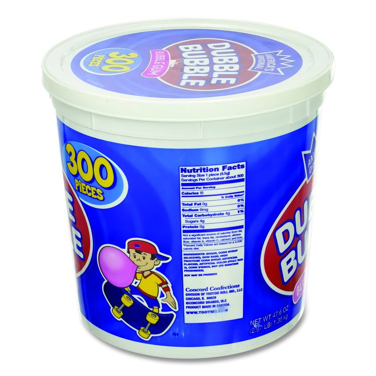 Bubble Gum, Original Pink, 300/Tub