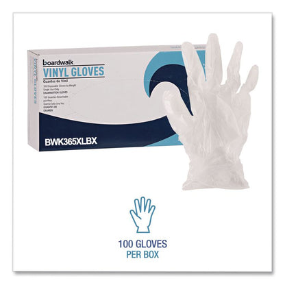 General Purpose Vinyl Gloves, Powder-Free, X-Large, 2.6 mil Thick, 9.5" Long, Clear, 100/Box, 10 Boxes/Carton