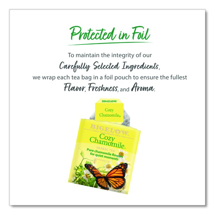 Single Flavor Tea, Cozy Chamomile, 28 Bags/Box