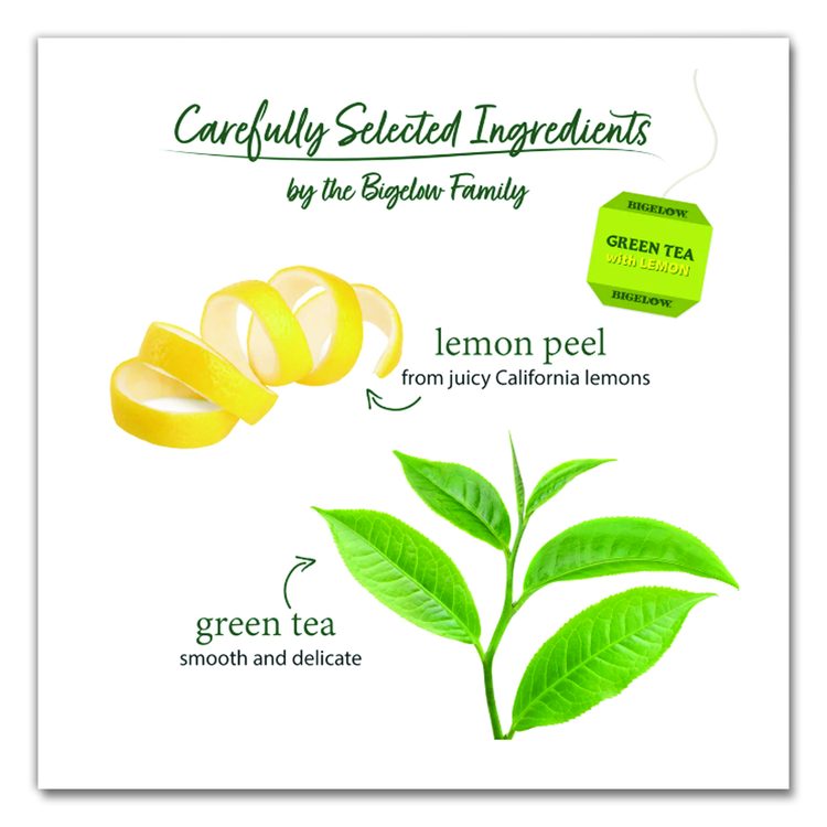 Green Tea with Lemon, Lemon, 0.34 lbs, 28/Box