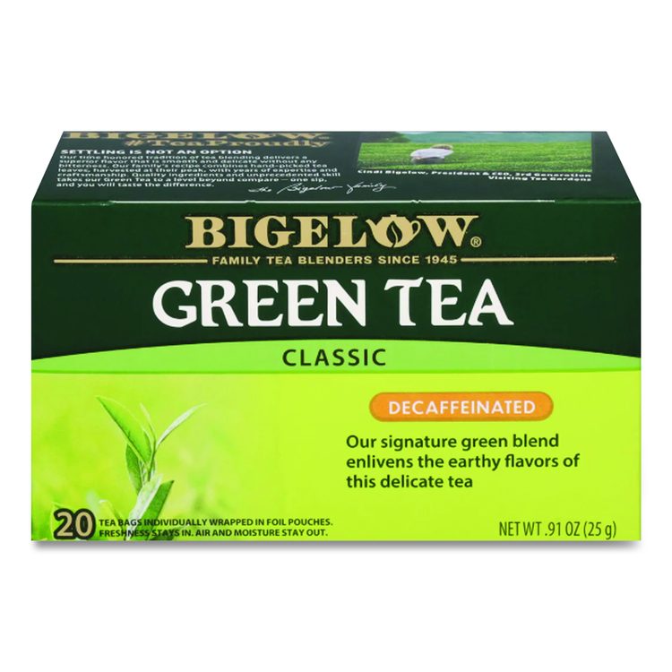 Decaffeinated Green Tea, Green Decaf, 0.34 lbs, 28/Box