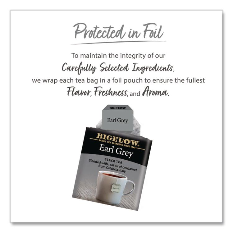 Single Flavor Tea Bags, Earl Grey Black Tea, 28/Box