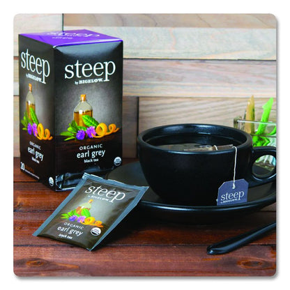 steep Tea, Earl Grey, 1.28 oz Tea Bag, 20/Box