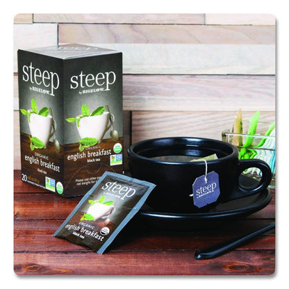 steep Tea, English Breakfast, 1.6 oz Tea Bag, 20/Box