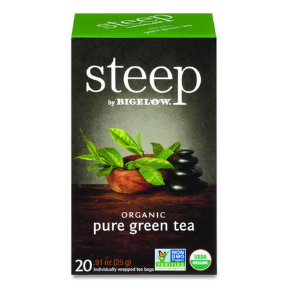 steep Tea, Pure Green, 0.91 oz Tea Bag, 20/Box