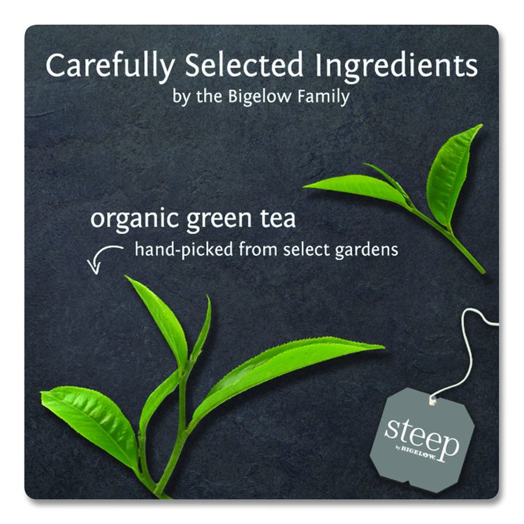 steep Tea, Pure Green, 0.91 oz Tea Bag, 20/Box