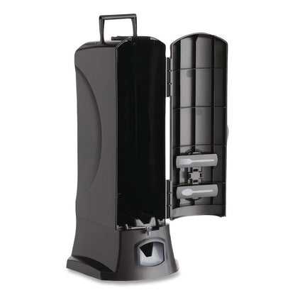 Utensil Dispenser, Holds 100 Knives, 10.22 x 12.5 x 23.75, Black