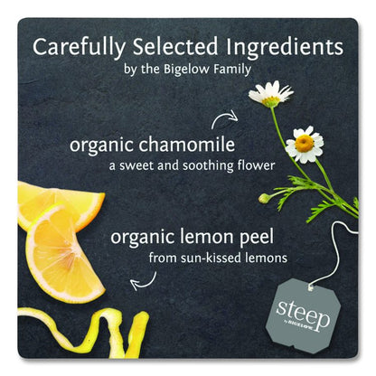 steep Tea, Chamomile Citrus Herbal, 1 oz Tea Bag, 20/Box