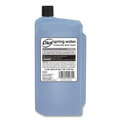 Body Wash Refill for 1 L Liquid Dispenser, Spring Water Scent, 1 L, 8/Carton