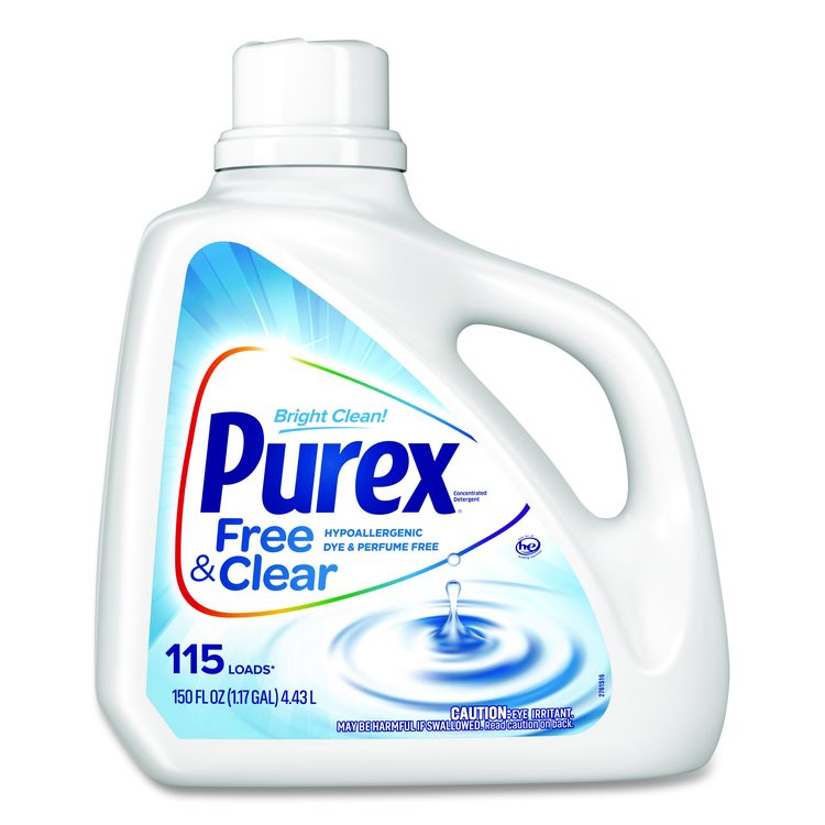 Free and Clear Liquid HE Laundry Detergent, Unscented, 150 oz Bottle