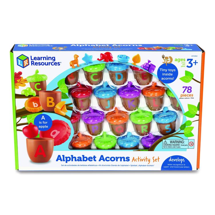 Alphabet Acorns Activity Set, Pre-K to K, 78 Pieces