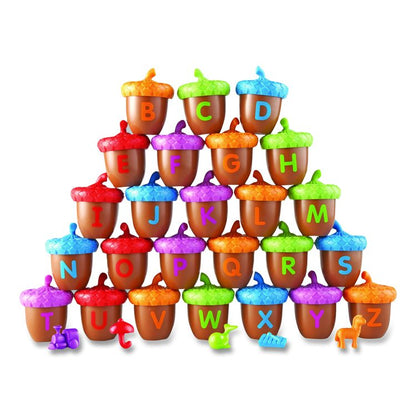 Alphabet Acorns Activity Set, Pre-K to K, 78 Pieces