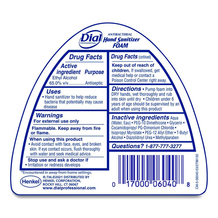 Antibacterial Foam Hand Sanitizer, 15.2 oz Pump Bottle, Fragrance-Free, 4/Carton