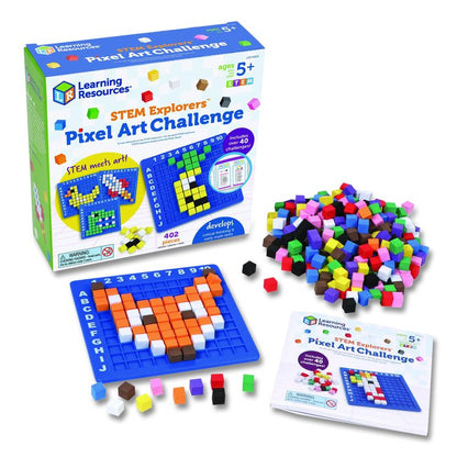 STEM Explorers Pixel Art Challenge, Grades K to 2, 402 Pieces
